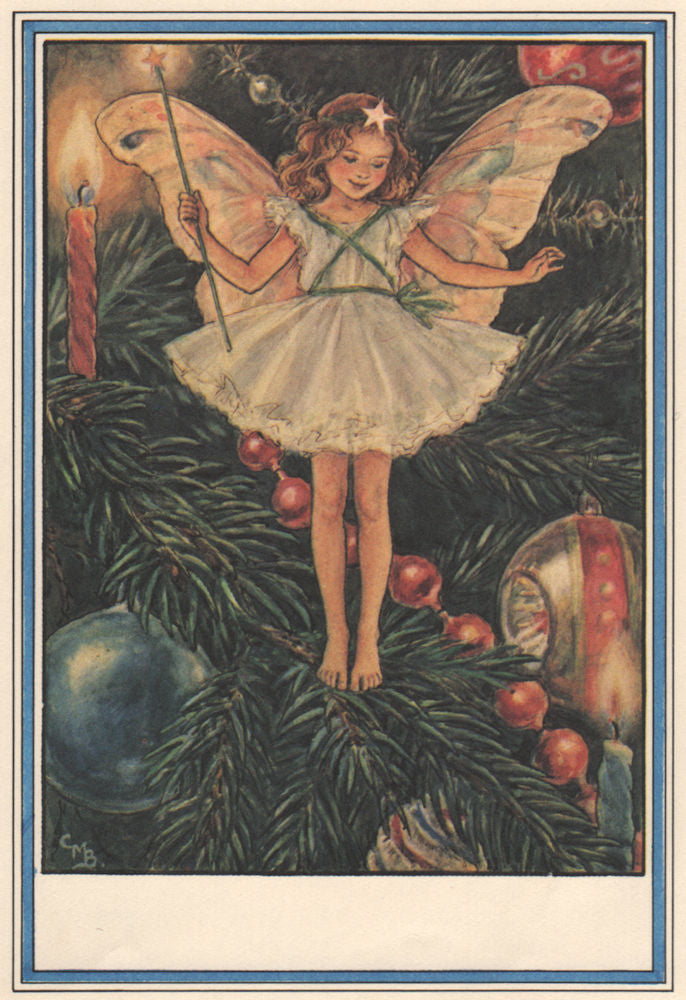Christmas Tree Fairy by Cicely Mary Barker. Winter Flower Fairies 1985 print